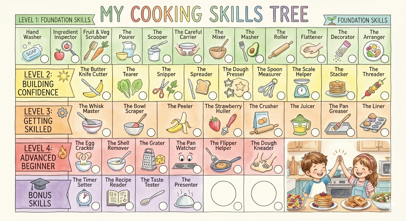 Little Chefs Skills Tree Poster