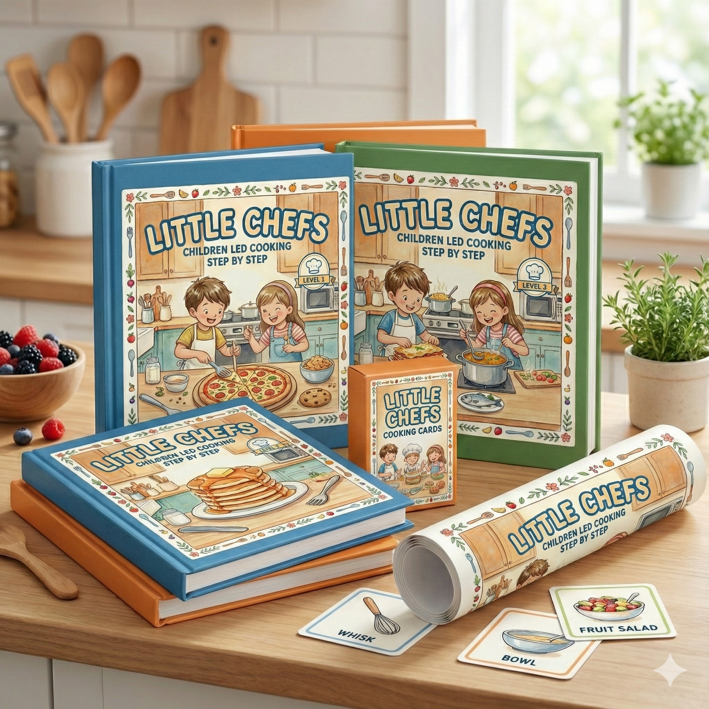 Little Chefs Bundle - Books + Flashcards + Poster